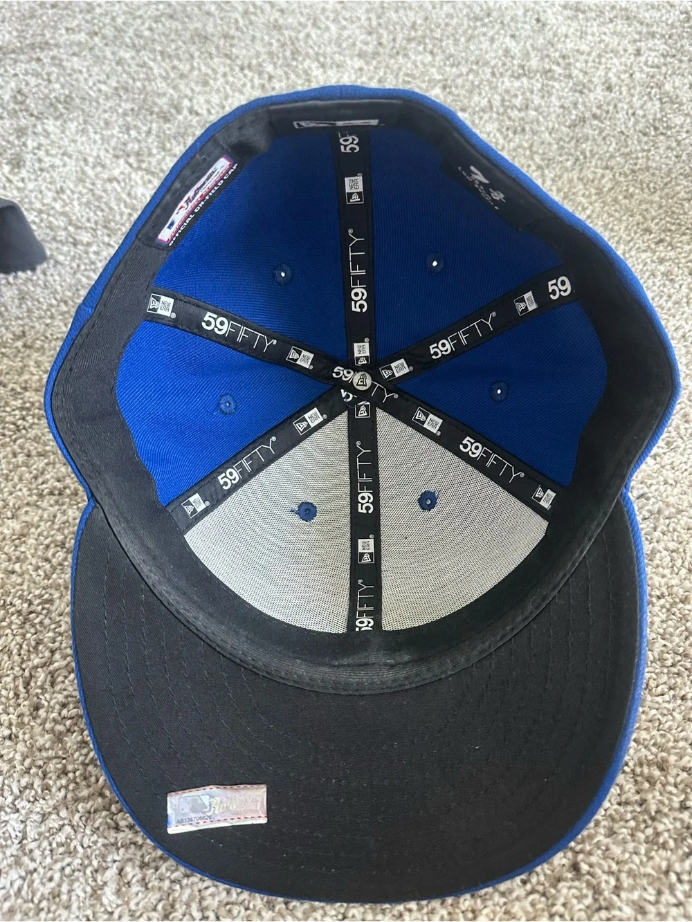 New Era Blue Toronto Blue Jays Fitted Cap with Red Maple Leaf Logo